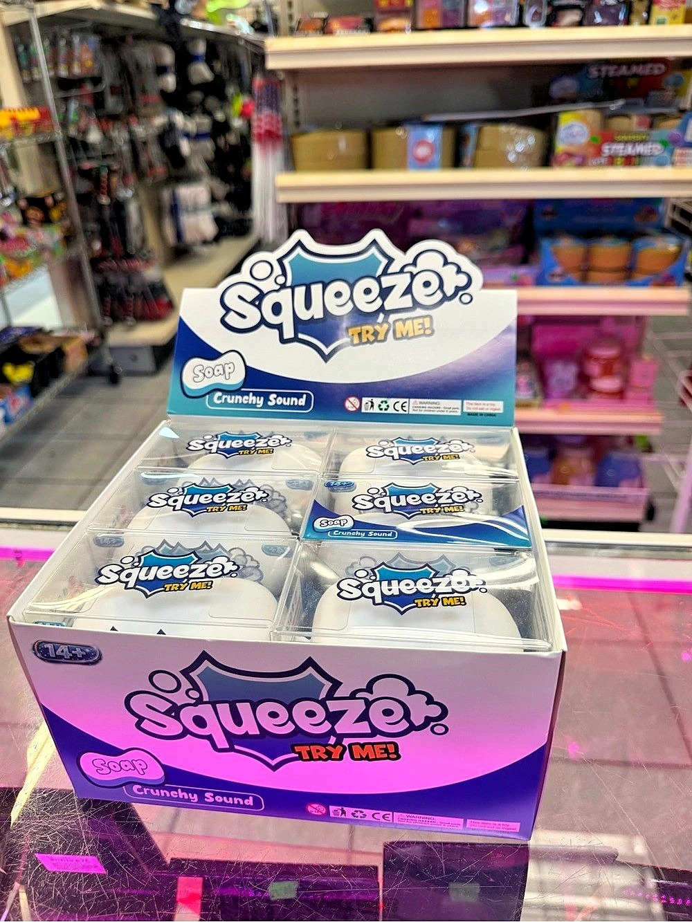 Squeezer Crunchy Soap Squishy Toy Display Box